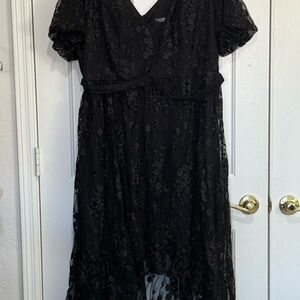Elegant Black Lace Dress sz 24